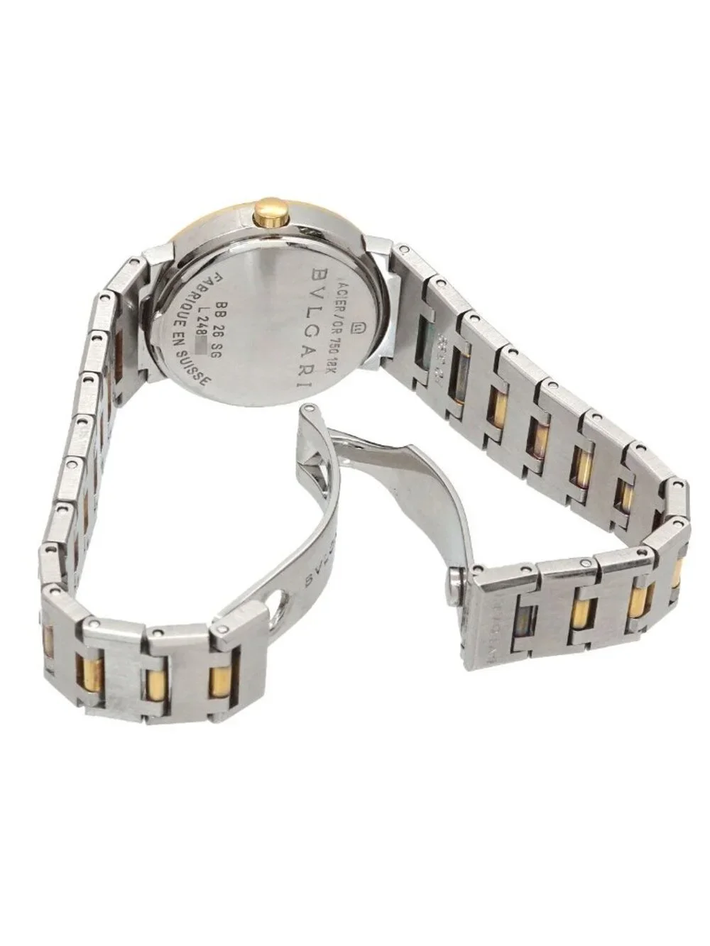 Bvlgari Watch Date Black YG Quartz